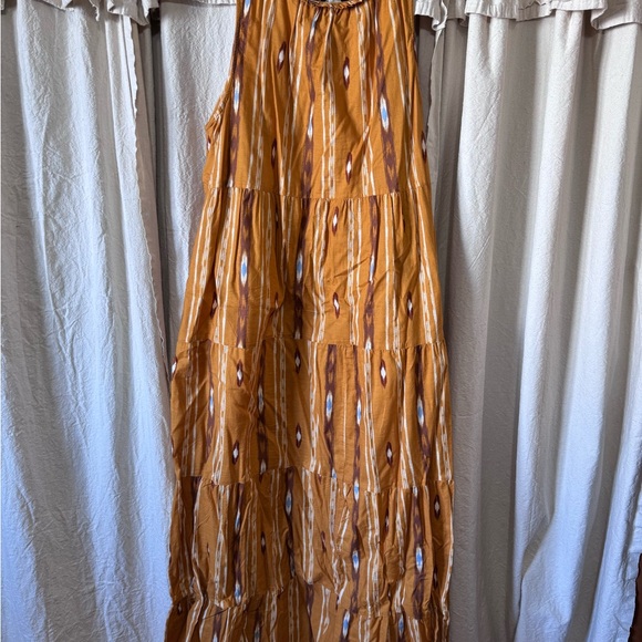Sonoma Mustard Patterned Maxi Dress - Picture 2 of 4